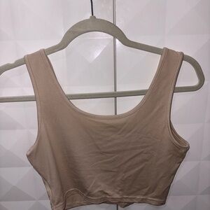 Neutral Beige Cropped Tank Top🤍🤍
